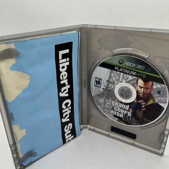 Grand Theft Auto IV GTA 4 Microsoft Xbox 360 COMPLETE CIB W/MAP GREAT CONDITION - Picture 5 of 11